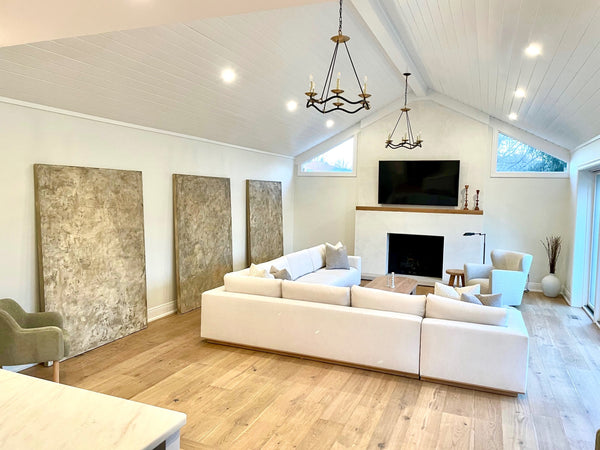 Set of 3 Large Custom Hand Painted Canvas Art by Artist Chelsea Fly