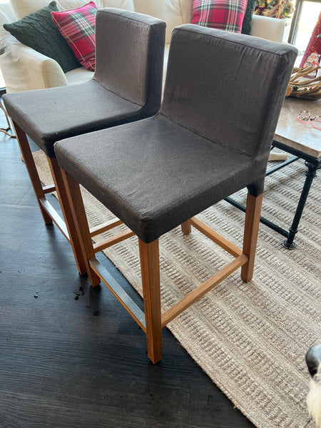 Pair of Blu Dot Knicker Counter Height Bar Stools