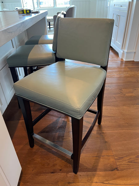 Hickory Chair Shelby Leather Counter Stool