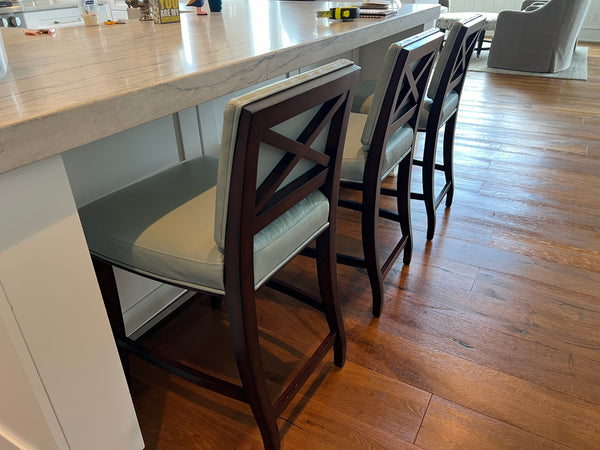 Hickory Chair Shelby Leather Counter Stool