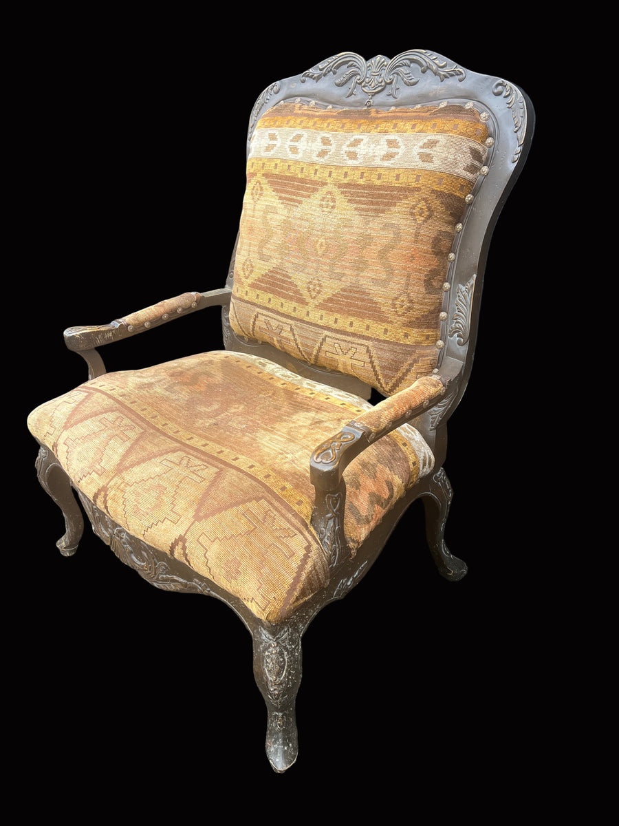 Antique French Louis XV Style Carved Walnut Armchair – KLM Luxury