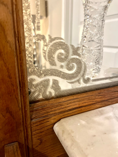 Vintage Pulaski Mirrored Hall Tree Umbrella Stand
