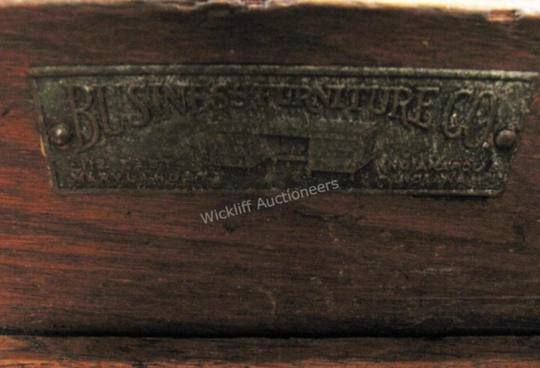 Vintage Solid Oak Executive Desk