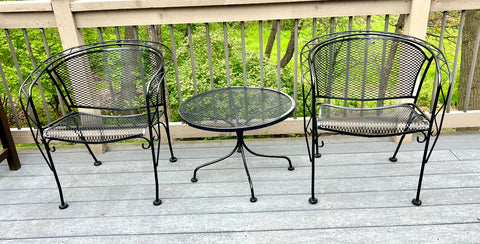 Pair of Salterini 1950's ZigZag Patio Dining Chairs