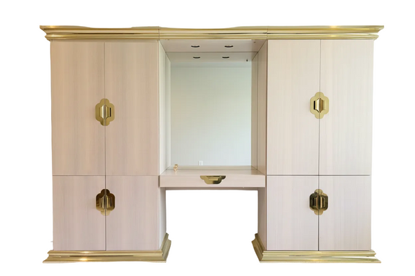 1980s Designed by O.B. Solie for Ello Furniture Modular Hollywood Regency 3 Piece Wardrobe