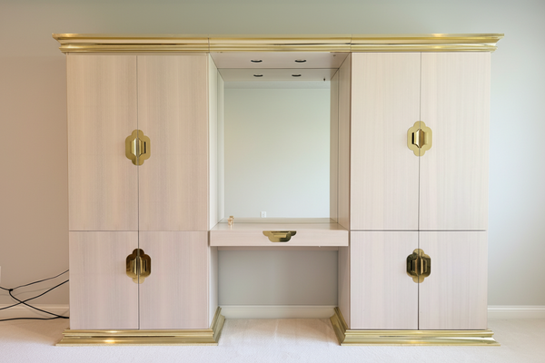 1980s Designed by O.B. Solie for Ello Furniture Modular Hollywood Regency 3 Piece Wardrobe