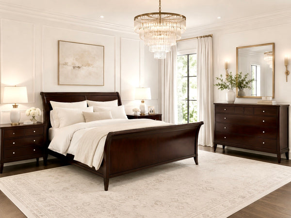 BAKER BARBARA BARRY Collection Queen Mahogany 4 Piece Bedroom Set