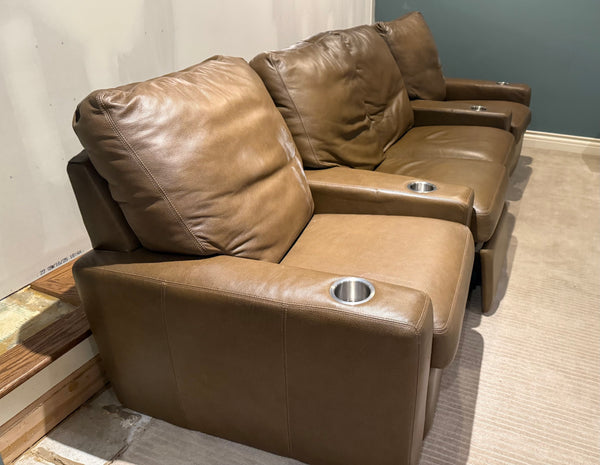 American Leather Holden 3 Piece Power Recliner Theater Seating