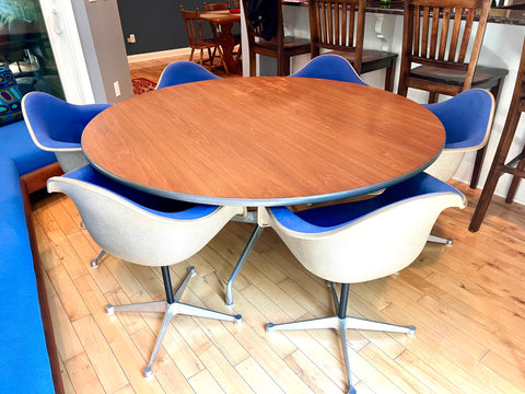 Vintage Mid-Century Modern 60" Round Dining Table by Charles & Ray Eames for Herman Miller