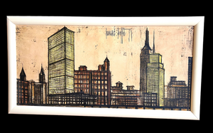 Original Art by Bernard Buffet Titled "Skyline of New York" 1958