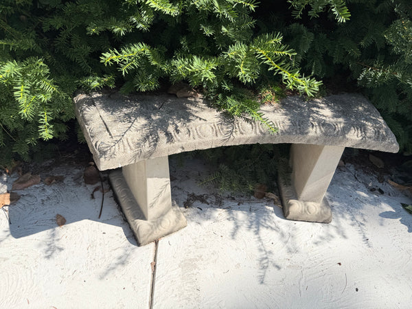 Cast Stone Curved Concrete Bench (3 available)