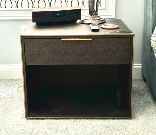 Pair of RESTORATION HARDWARE Machinto Open Nightstands
