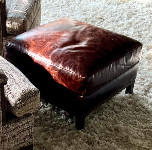 Kravet Furniture Leather Ottoman