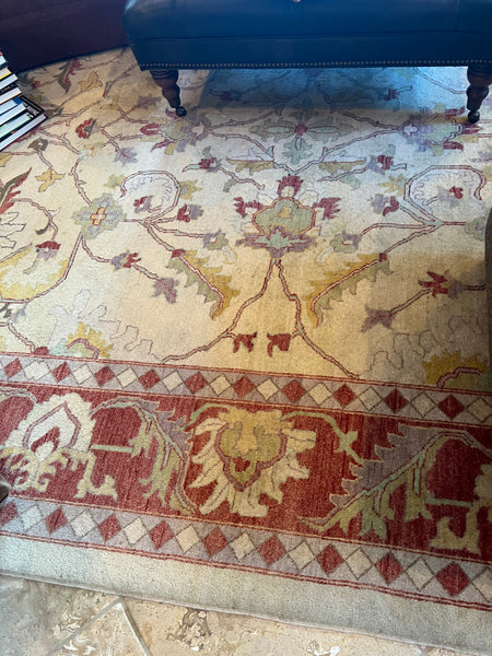 Hand Knotted 100% Wool Oushak Area Rug