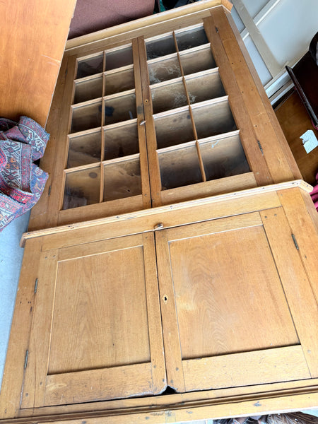 Antique 19th Century Cherry Wood Corner Cupboard