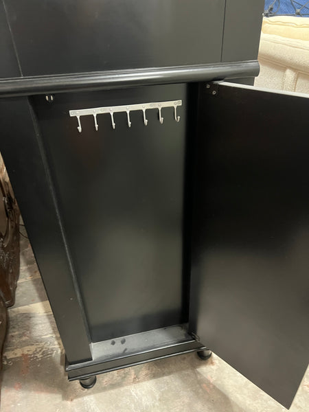 Black Dresser with Mirror and Nightstand