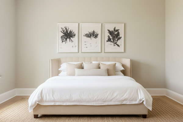 ART Silver Large Pressed Seaweed Framed Prints - Set of 3