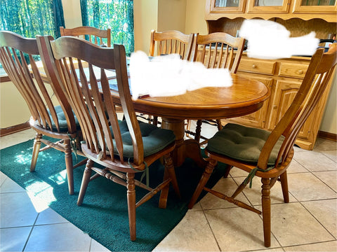 Solid Oak Dining Table and 6 Chairs