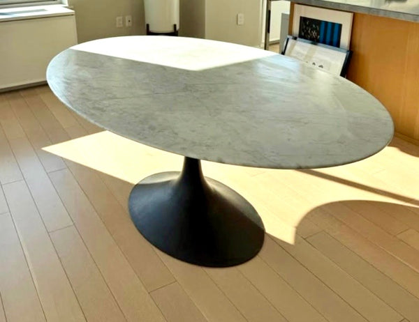 RESTORATION HARDWARE Aero Stone Oval Dining Table
