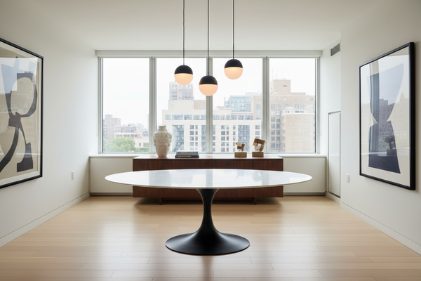 RESTORATION HARDWARE Aero Stone Oval Dining Table