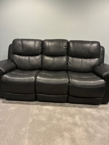 Flexsteel Crew Power Leather Reclining Sofa and Love Seat