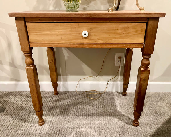 Antique Pine Writing Desk Table