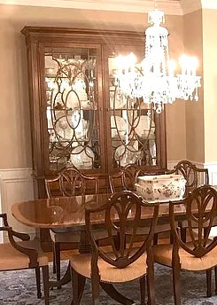 HENREDON Breakfront Lighted Tall China Cabinet