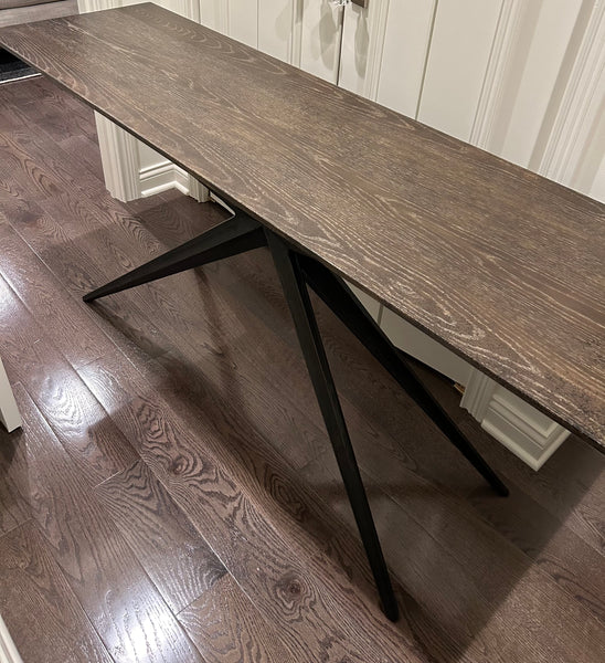 Four Hands Collins Sasha Console Table in Burnt Oak