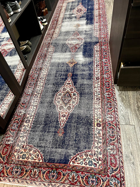 Vintage Over Dyed Turkish Runner Rug