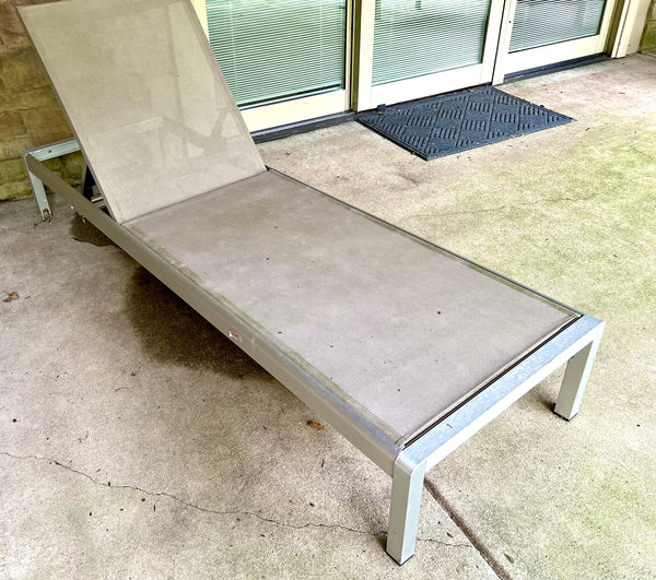 Pair of Caggiano Metal Chaise Loungers