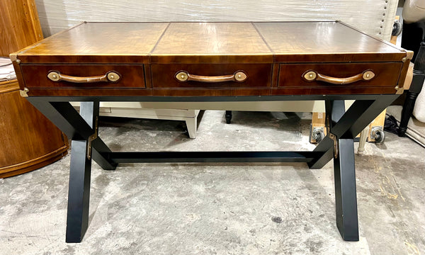 Arhaus Leather Campaign Desk or Vanity