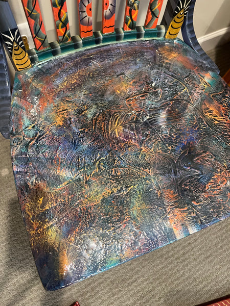 Artist Jeri Cannon Hand Painted Chair