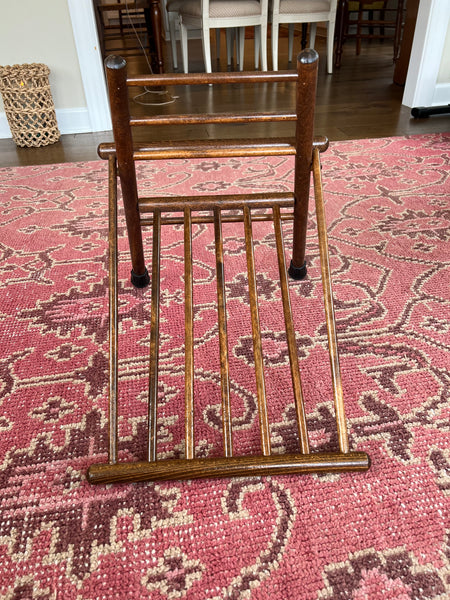 Vintage Wooden Folding Gout Stool Foot Rest