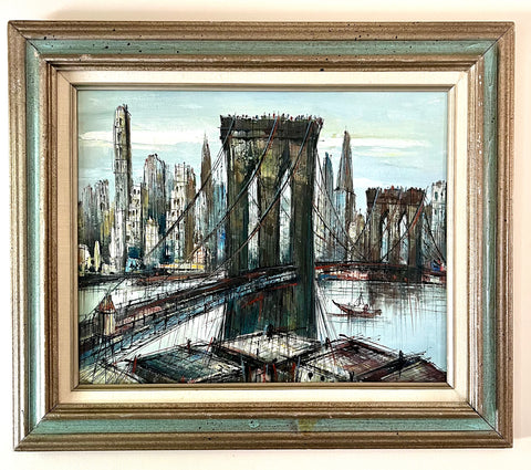 Brooklyn Bridge Oil on Canvas Art Picture