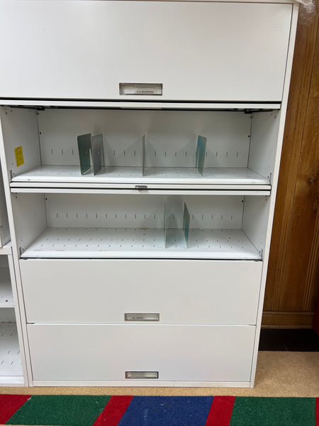 Datum White Stak-N-Lok Tall 5 Shelf Storage Cabinets (4 Available)