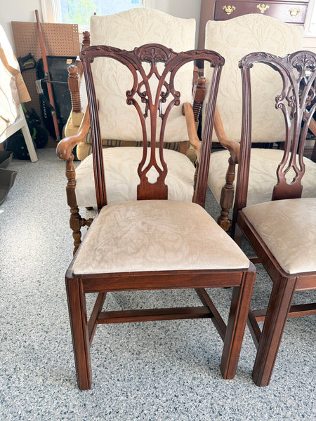 Set of 12 Italian Chippendale Dining Chairs