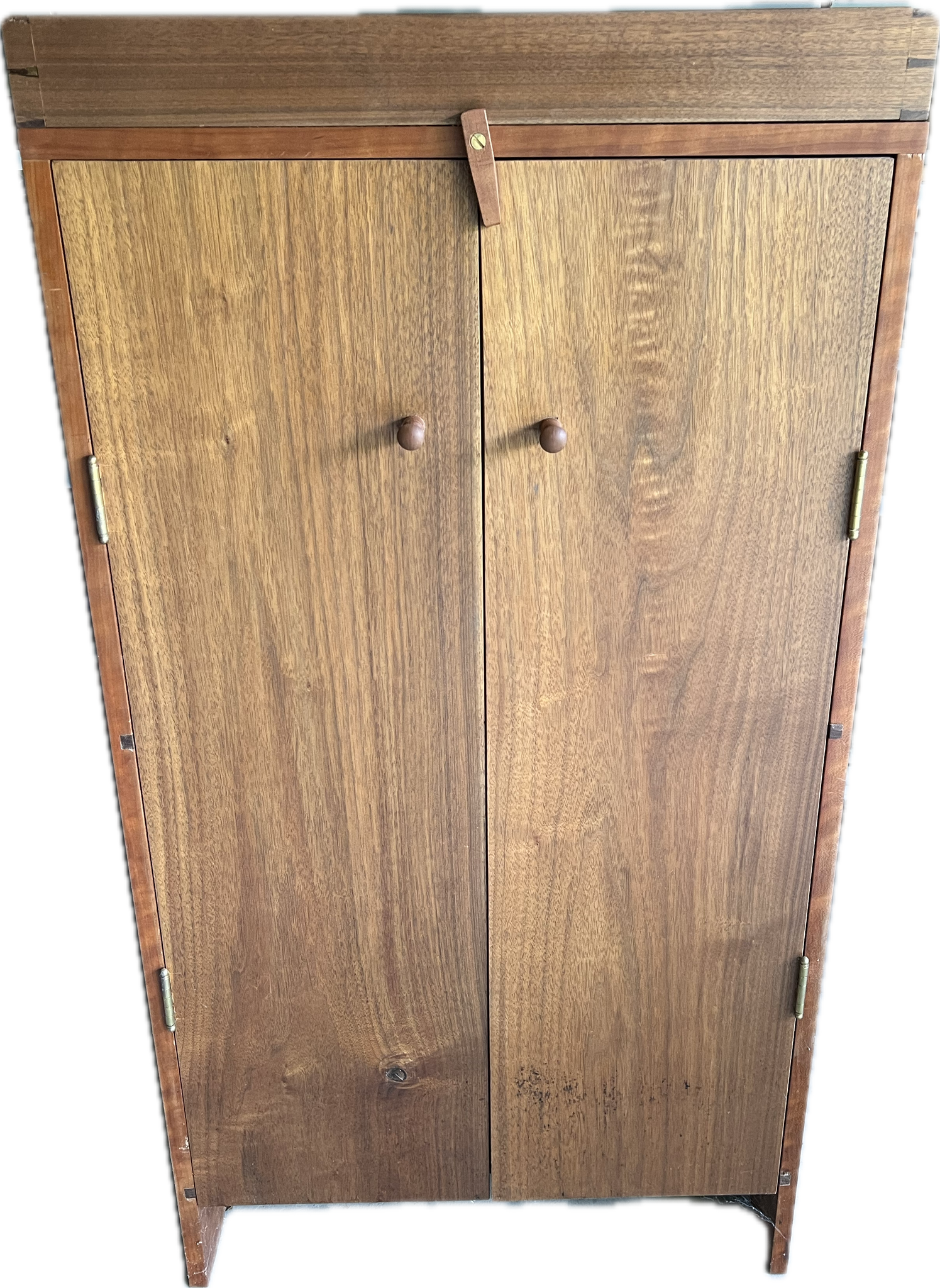 NEW Mid Century Modern Hand Made Solid Walnut and Cherry Cabinet