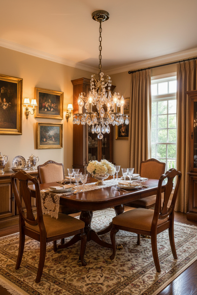 Circa 1920 French Louis XV Style Crystal Chandelier