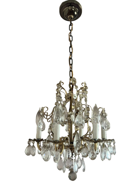 Circa 1920 French Louis XV Style Crystal Chandelier