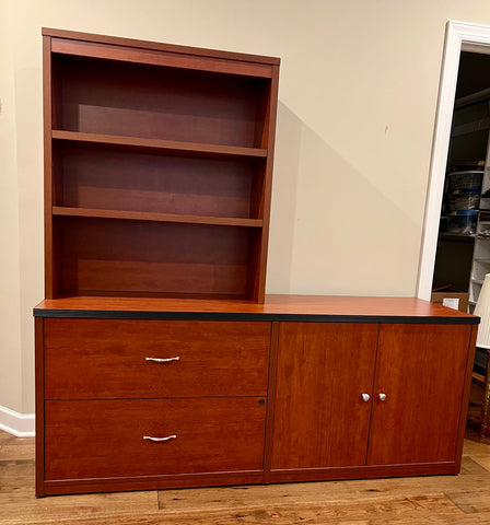 Office Credenza and Bookcase