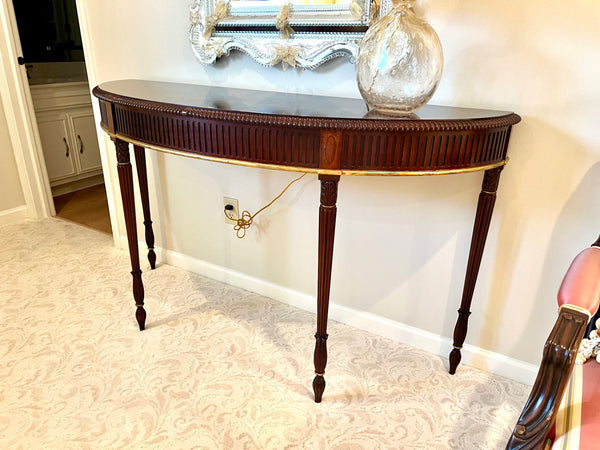 Stickley Furniture John Widdicomb Collection Neo Classical Demilune Console Table