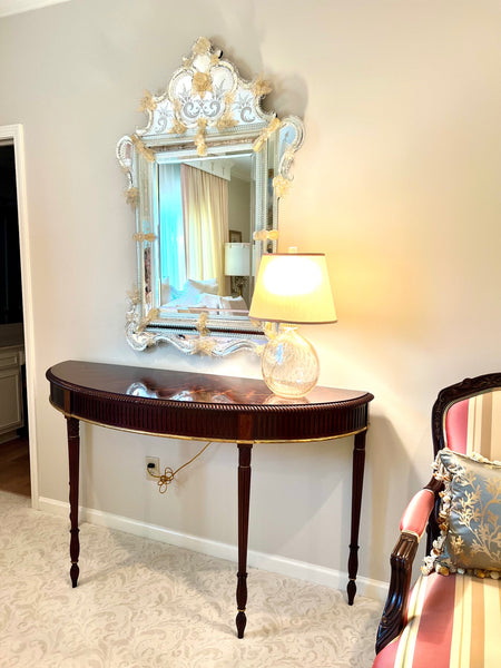 Stickley Furniture John Widdicomb Collection Neo Classical Demilune Console Table