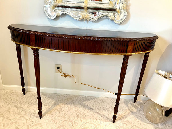 Stickley Furniture John Widdicomb Collection Neo Classical Demilune Console Table