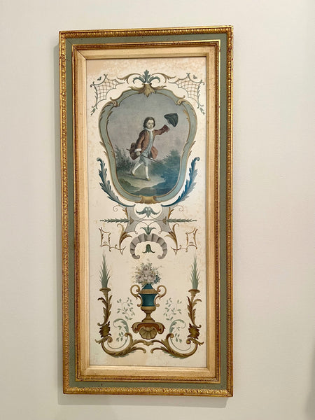 Vintage Pair of Licensed Reproductions Prints by Francois-Hubert Drouais Titled " Mademoiselle de Charlois" and "Duc D' Orleans"