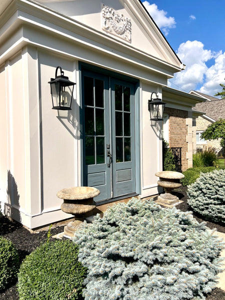 Pair of Cast Stone Urn Planters