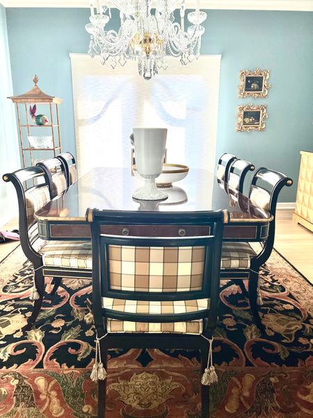 Baker Dining Furniture Black, beige, brown, gold