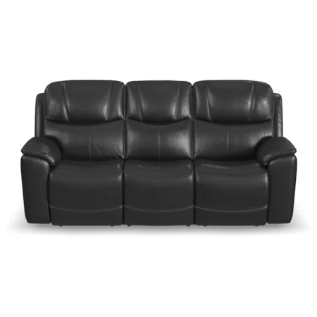 Flexsteel Crew Power Leather Reclining Sofa and Love Seat