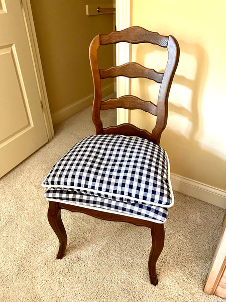 French Country Plaid Side Chair