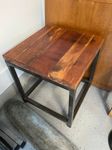 West Elm Iron and Wood Side Table