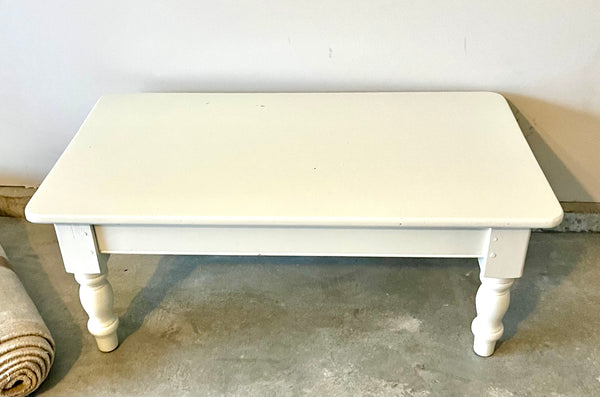 White Solid Wood Coffee Table